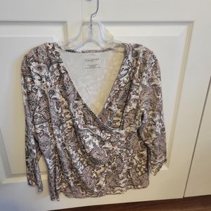 Talbots knit wrap top